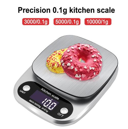 305家用不銹鋼電子廚房稱(chēng)量器5kg食物烘焙配料電子臺(tái)稱(chēng)0.1g電子秤